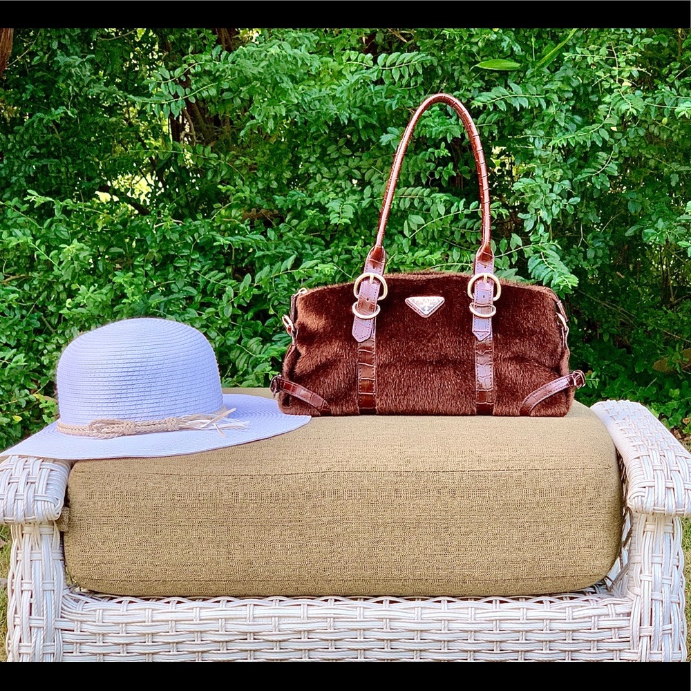 **AUTHENTIC** PRADA Vintage Fur Hand Bag
